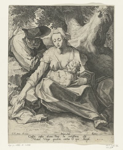 Pihenjen az egyiptomi repülésen alkotó: Jacob de Gheyn (II)
