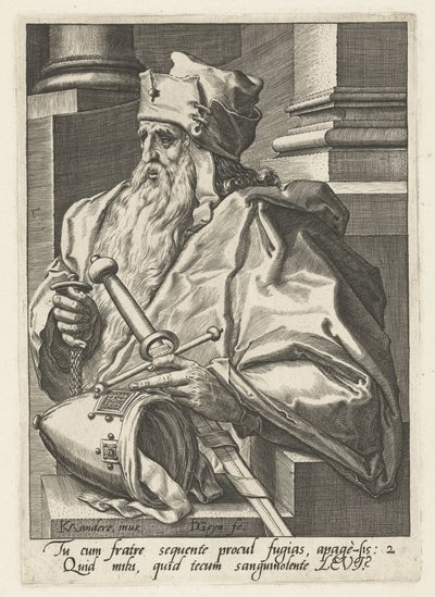 Levi őse Izrael ősei (sorozat címe) Jákob tizenkét fia (sorozat címe) alkotó: Jacob de Gheyn (II)