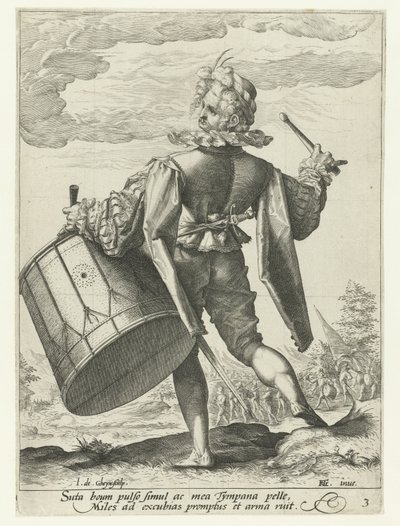 Dobos Tisztek és katonák (sorozat címe) alkotó: Jacob de Gheyn (II)