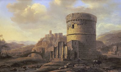 Római táj: Cecilia Metella sírja alkotó: Jacob de Heusch