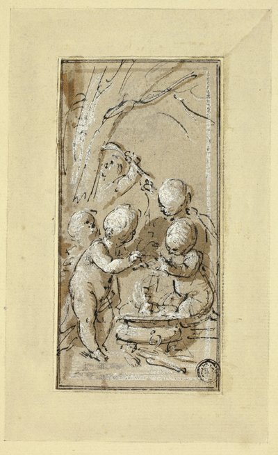 A tél allegóriája alkotó: Jacob de Wit