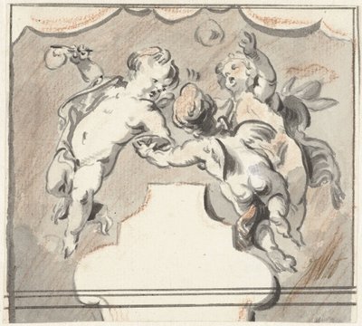 Három lebegő putti alkotó: Jacob de Wit