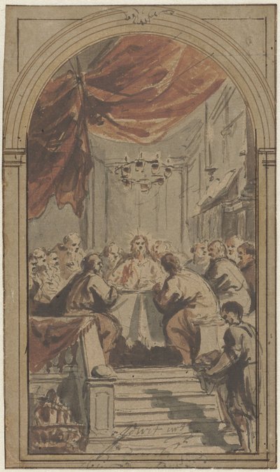 A felső teremben bemutatott úrvacsora alkotó: Jacob de Wit