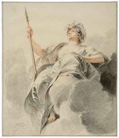 Felhőn ülő Minerva alkotó: Jacob de Wit