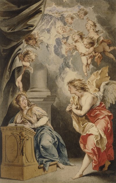 Az Angyali üdvözlet, alkotó: Jacob de Wit