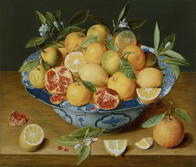 Csendélet citrommal, naranccsal és gránátalmával, c. 1620-1630 alkotó: Jacob van Hulsdonck