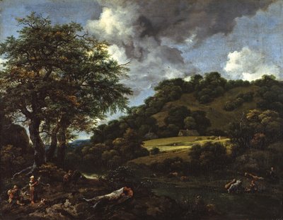 Dombos táj magas tölgyekkel alkotó: Jacob van Ruisdael