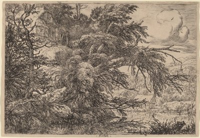Víkendház egy dombon alkotó: Jacob van Ruisdael