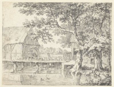 Dupla vízimalom rajza alkotó: Jacob van Ruisdael