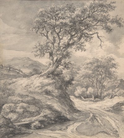 Dűne táj tölgyfával, 1650-55. alkotó: Jacob van Ruisdael