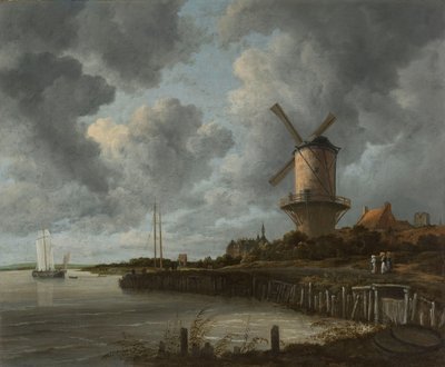 Holland: A Wijk bij Duurstede-i szélmalom alkotó: Jacob van Ruisdael