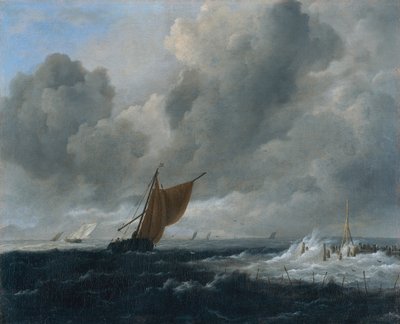 Holland: Viharos tenger vitorlás hajókkal Viharos tenger vitorlás hajókkal alkotó: Jacob van Ruisdael