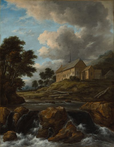 Táj egy Torrent templommal alkotó: Jacob van Ruisdael