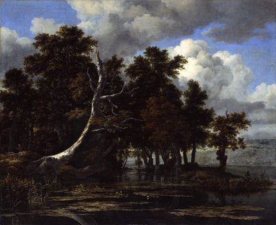 Tölgyek a tónál tavirózsákkal alkotó: Jacob van Ruisdael