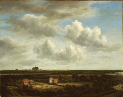 Kilátás a fehérítő mezőkre Haarlem közelében alkotó: Jacob van Ruisdael