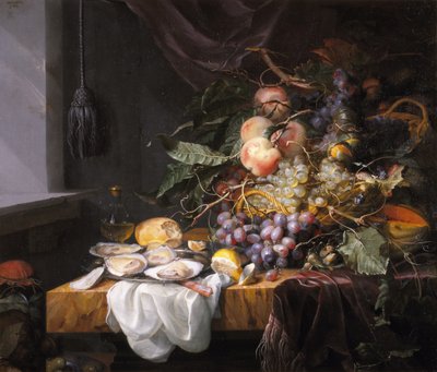 Csendélet gyümölccsel és osztrigával alkotó: Jacob van Walscapelle