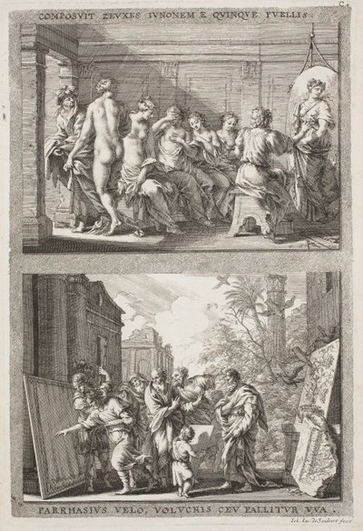 Zeuxis és Parrhassius alkotó: Jacob von Sandrart