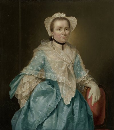 Elisabeth Troost (1730-1790) portréja alkotó: Jacobus Buys (signed by artist)