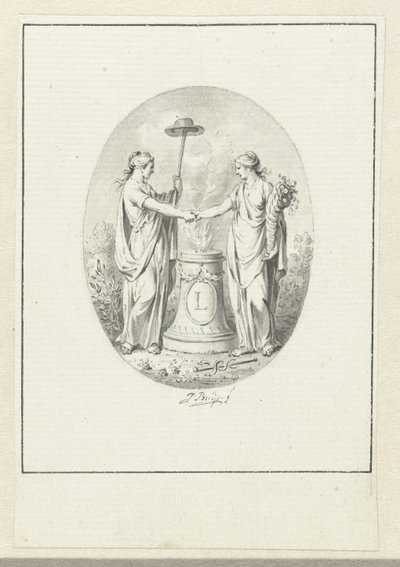 A szabadság allegorikus ábrázolása alkotó: Jacobus Buys