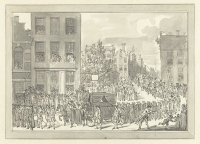 Wolter Jan Gerrit báró, Bentinck temetése Amszterdamban, 1781. augusztus 28-án alkotó: Jacobus Buys