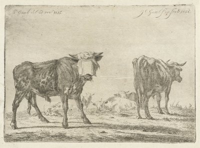 Bekötött szemű bika marhacsordával alkotó: Jacobus Cornelis Gaal