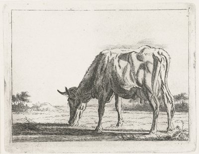 legelő tehén alkotó: Jacobus Cornelis Gaal
