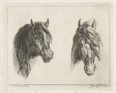 Két lófej alkotó: Jacobus Cornelis Gaal