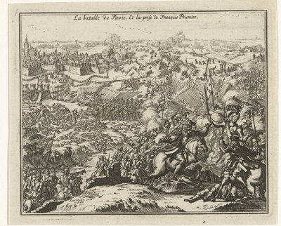 Pavia csata I. Ferenc francia király bebörtönzése La bataille de Pavie. Et la prize de François Priemier (cím a tárgyon) alkotó: Jacobus Harrewijn
