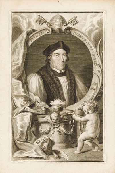 John Fisher, Rochester püspöke, 1760 körül (metszet) alkotó: Jacobus Houbraken
