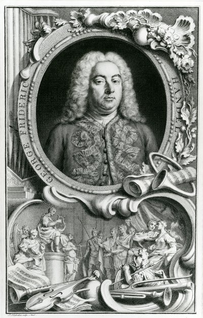 George Frederick Handel portréja, 1768 alkotó: Jacobus Houbraken