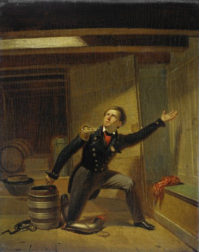 Jan van Speijk felgyújtja a biztosítékot, 1831. február 5 alkotó: Jacobus Schoemaker Doyer