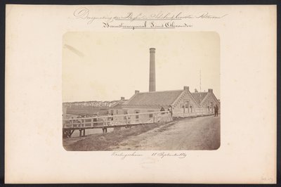 Bovenstoom szivattyútelep Prins Alexander / Kralingscheveer, 1869. szeptember 18. (cím az objektumon) A tavak helyreállítása Schielandban Rotterdamtól keletre (a sorozat címe a tárgyon) alkotó: Jacobus van Gorkom jr.