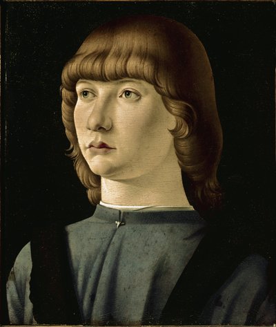Fiatal férfi portréja (olaj, fa alkotó: Jacometto (attr. to) Veneziano