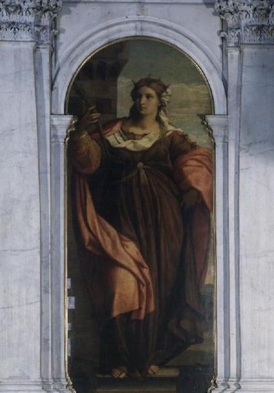 Szent Borbála (a triptichon része) alkotó: Jacopo (c.1480 1528) Palma