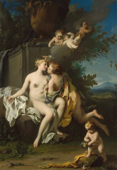 Flora és Zephyr, 1730-as évek. alkotó: Jacopo Amigoni