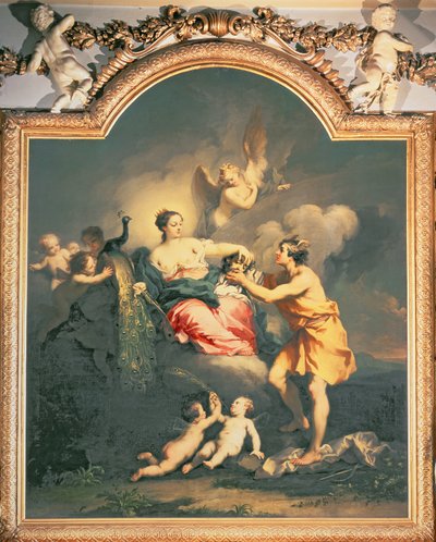 Juno megkapja az Argus (olaj) fejét alkotó: Jacopo Amigoni