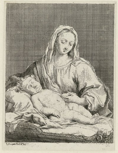 Mária gyermekével alkotó: Jacopo Amigoni