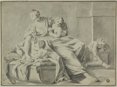 Anya és három gyermek alkotó: Jacopo Amigoni