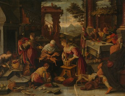 Lázár és a gazdag ember alkotó: Jacopo Bassano (copy after)