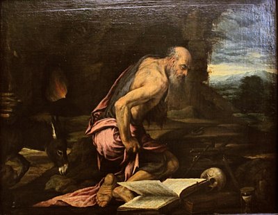 Bűnbánó Szent Jeromos alkotó: Jacopo Bassano