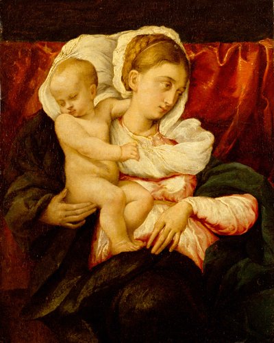 Madonna és gyermeke alkotó: Jacopo Bassano
