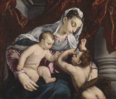 Szűz és gyermek az ifjú Keresztelő Szent Jánossal, 1560/65 alkotó: Jacopo Bassano