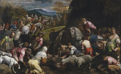Mózes vizet ver a szikláról alkotó: Jacopo Bassano il vecchio