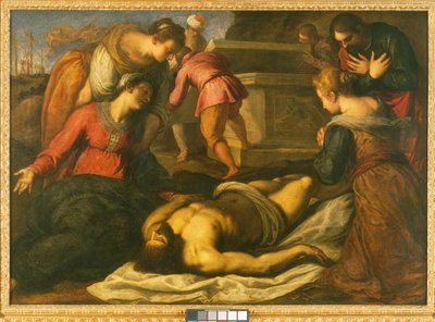 Siralom a halott Krisztus felett, 1580-as évek vége (olaj, vászon) alkotó: Jacopo Il Giovane Palma
