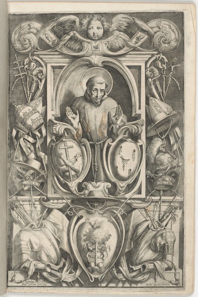 Homlokzat Szent Ferenc portréjával alkotó: Jacopo Ligozzi