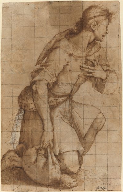 Térdelő juhász alkotó: Jacopo Ligozzi