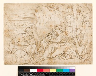 A többi az egyiptomi repülésen, 1400-1499 alkotó: Jacopo Palma