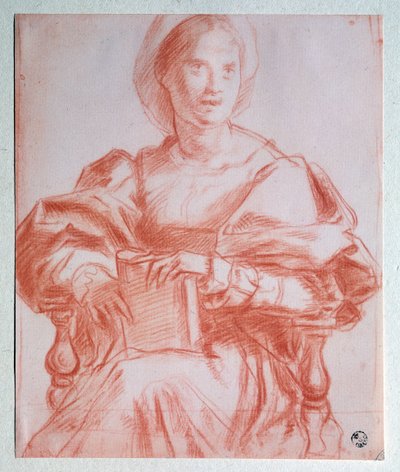 Ülő hölgy – rajz alkotó: Jacopo Pontormo