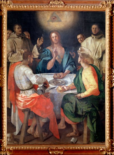 Vacsora Emmausban - olaj, vászon alkotó: Jacopo Pontormo