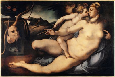 Vénusz és Ámor (Vénusz és Ámor) Jacopo Carrucci festménye dit il Pontormo (Pontormo) (1494-1556) 1532-1534 Méret: 128x197 cm Firenze, Accademia Gallery Italy alkotó: Jacopo Pontormo